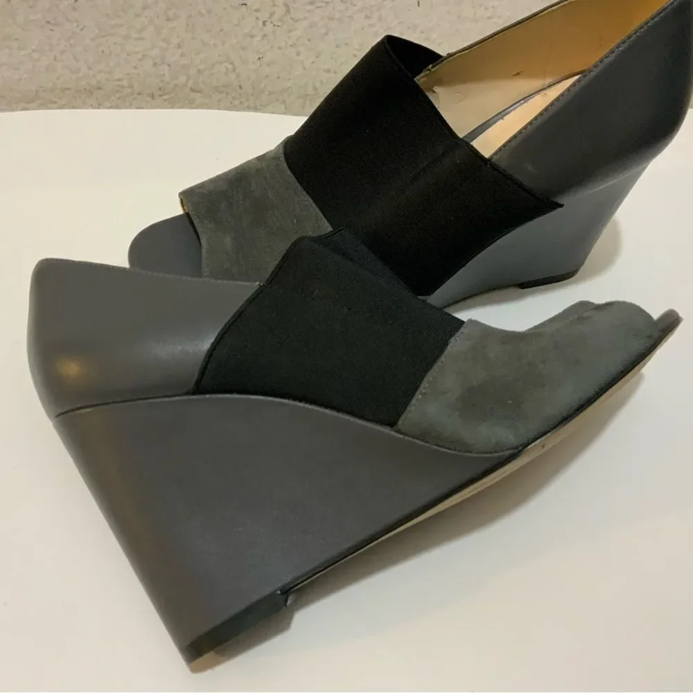 Karl Lagerfeld Moyen Darci Wedges 8 M Black Gray